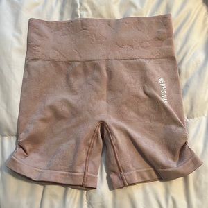 pink camo gymshark spandex shorts / size small